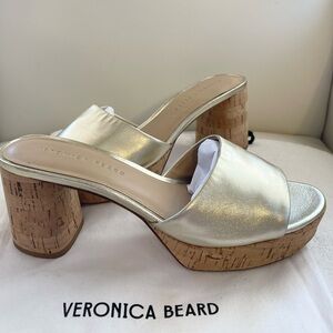 Veronica Beard Dali Leather Platform Sandals